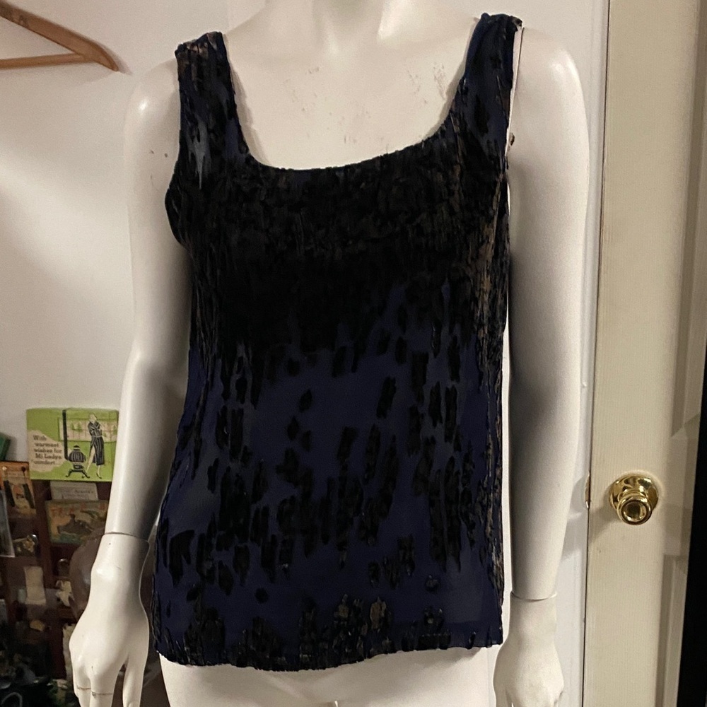 DonCaster  Burnt out velvet sheer Top